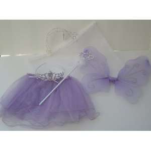  Dress Up Set For Toddler Girls   Includes Wings, Wand, Crown, Tutu 