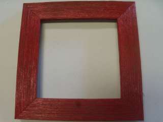 Wide Rustic Red Barnwood Picture Frame Square Size  