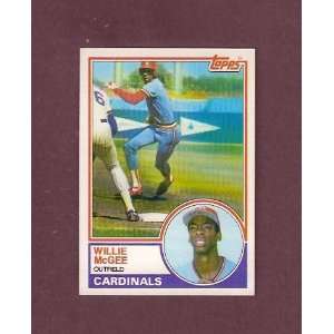 Willie McGee 1983 Topps Rookie (St Louis Cardinals) (New York Yankees 