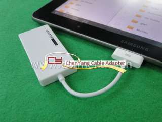 30Pin to USB 4 Port Hub OTG Kit for Samsung Galaxy Tab 10.1 P7500 