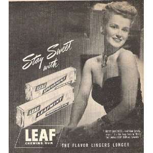  Leaf Chewing Gum 1947 Ad with Leaf Gum Lovely: Everything 