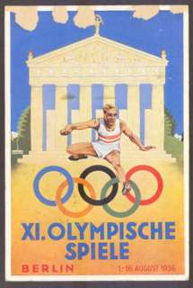 Germany Postcard Berlin XI Olympic Games Spiele, To Austria 1936 