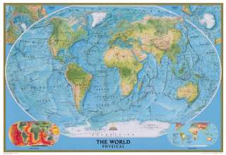 National Geographic World Modern Day Antique Wall Map  