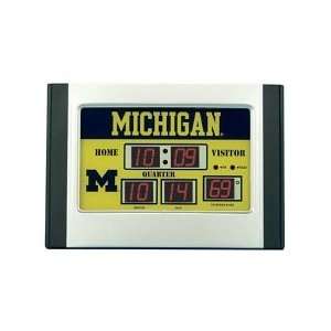   Michigan Wolverines 6.5x9 Scoreboard Desk Clock