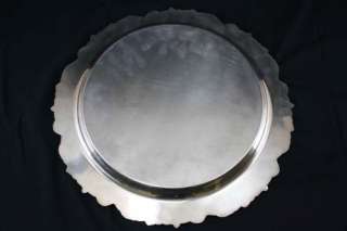 SHERIDAN Large Silver Plate Round Platter Grapes  
