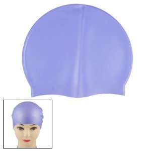 Como Blue Flexible Silicone Waterproof Swimming Cap Hat for Adult 