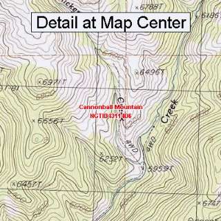  USGS Topographic Quadrangle Map   Cannonball Mountain 