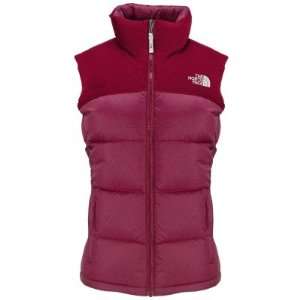  The North Face Womens Nuptse Vest Loganberry Red: Sports 