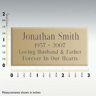 Engraved Plate   Square Corners   1 1/2 x 3   