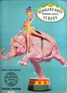 Ringling Bros Barnum & Bailey Circus program 1958  