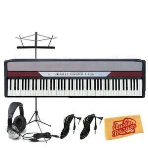  Korg SP250 88 Key Portable Digital Piano Bundle with Music 