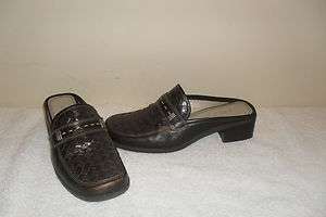 Ladies Unisa Brown Brazilian Leather Mule Loafers Shoes Size 6  