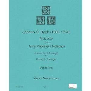  Bach, J.S.   Musette (from Anna Magdalena Notebook) Score 