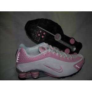  Nike Shox R4 Pink/White Running Shoe Women,: Sports 