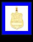 Solid 14K Gold Saint Michael Police Badge Shield Medals  
