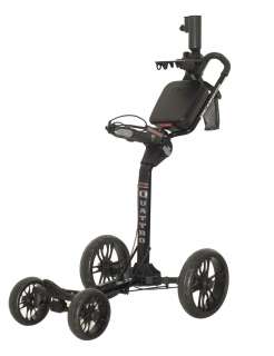 New Cadie Golf Quattro 4 Wheel Push Cart Black  