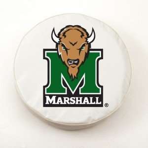  Marshall Thundering Herd White Tire Cover, Small: Sports 