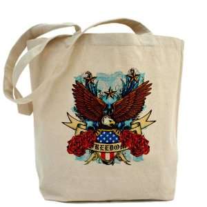  Tote Bag Freedom Eagle Emblem with United States Flag 