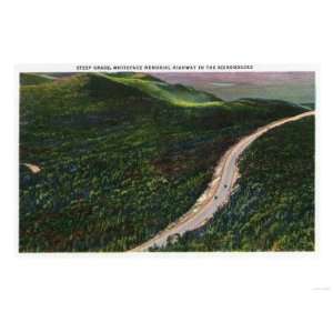 Whiteface Mountain, New York   View of a Steep Grade on Memorial Hwy 