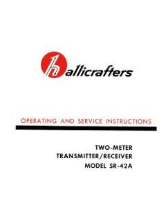 Hallicrafters SR 42A manual w/17 foldout sch »R²  