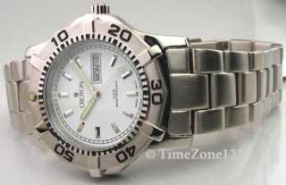 MENS CROTON STEEL 10 ATM DAY DATE WATCH CA301051SSDW  