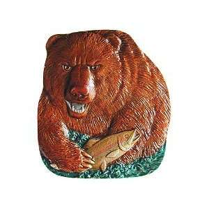  Shore Lunch Bear Cabinet Knob, Hand Tinted Pewter