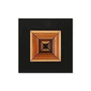   Cedar and laurel woods panel, Pyramidal Square