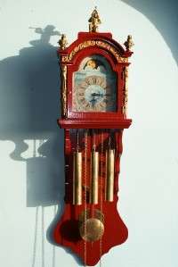 Antique unique Friesian tail clock Westminster 45 inch tall  