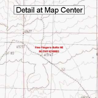  USGS Topographic Quadrangle Map   Five Fingers Butte NE 