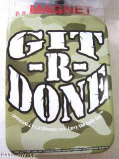 Larry the Cable Guy Git Er Done Large Lot window clings key rings 