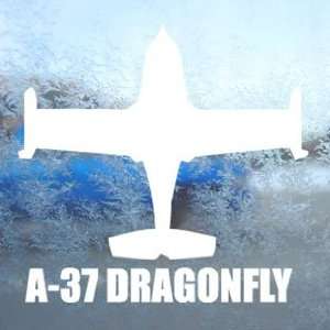  A 37 DRAGONFLY White Decal Military Soldier Window White 