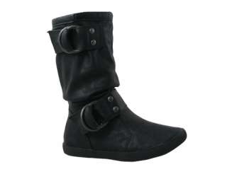 NEW WOMENS JRS BLOWFISH SHOES BOOTS WINTER BLACK BUCKLE 6.5 7  