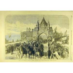  1869 Prince Wales Chester Visit Royal City Road Print 