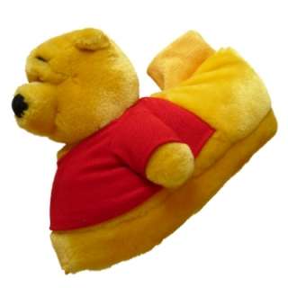 Girls Soft Plush Winnie the Pooh Bear House Slippers  