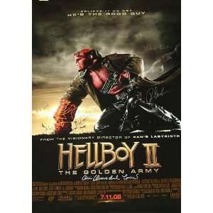   SIGNED HELLBOY 2 THE GOLDEN ARMY MOVIE POSTER 