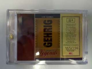 2007 Donruss Americana Sports Legends Game Used Lou Gehrig #65/100 