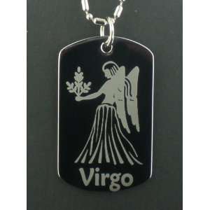  Zodiac Star Virgo Dogtag Pendant Necklace: Everything Else
