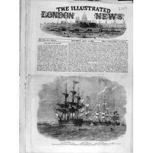    1856 Naval Review Gun Boat Flotilla Ryde Ships Navy