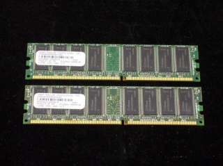 GB (2 X 512MB) DDR PC2700 333 MHz 184pin LOW DENSITY DESKTOP MEMORY 