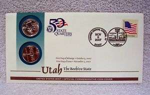 2007 Utah First Day Cover Opened Q54  
