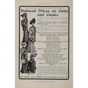 1903 Vintage Ad National Cloak Winter Clothing Women   Original Print 