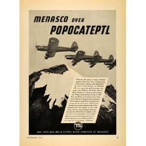  1938 Ad Menasco Engines Mexican Air Force Ryan Trainers 