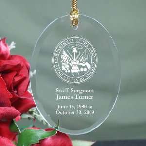  Personalized Memorial Ornament   Army: Home & Kitchen