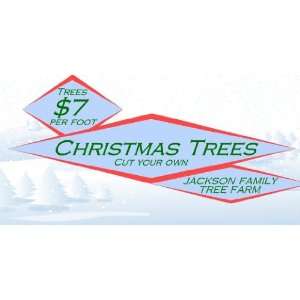    3x6 Vinyl Banner   Christmas Trees Cut Your Own: Everything Else