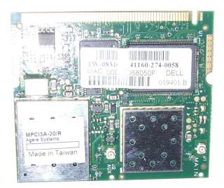 DELL Agere Wireless Card Mini PCI MPCI3A 20/R 8M632  
