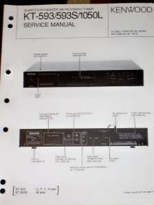 Kenwood KT 593/593S/1050L Stereo Tuner Service Manual  