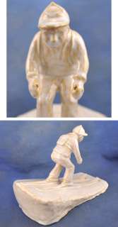 American Pottery Cross Country Skier in Action Figurine  