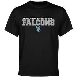  Air Force Falcons Black University Name T shirt Sports 