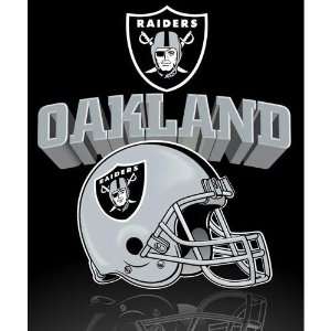 Oakland Raiders Light Weight Fleece NFL Blanket (Grid Iron) (50x60 