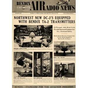  1939 Ad Bendix Aviation Parts Airplane Cockpit Pictures 